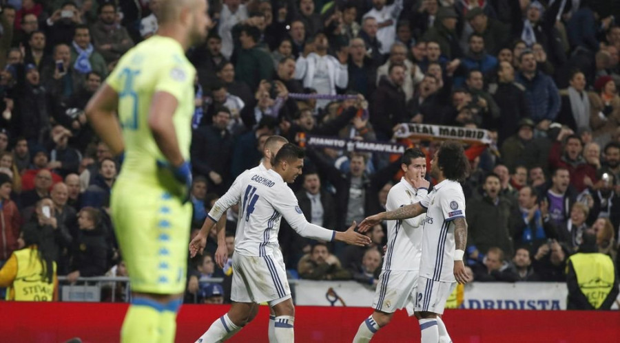 El Real Madrid reduce la amenaza del Nápoles
