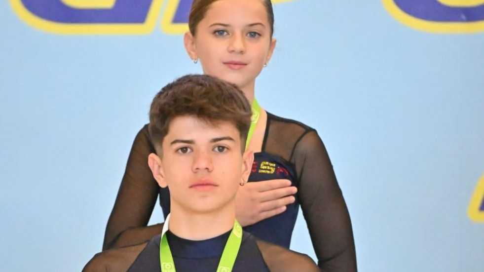 Marta y Adrián Blanco, plata en la Copa de Europa de patinaje
