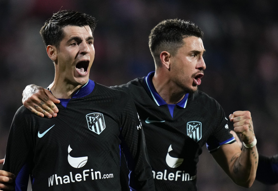 El Atlético gana en Girona con un gol de Morata en el minuto 91