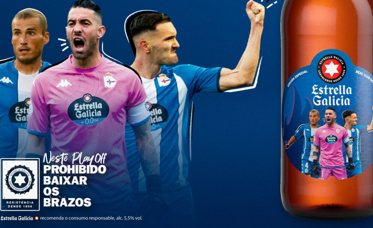 Estrella Galicia lanza una botella especial para apoyar al Depor en el playoff de ascenso