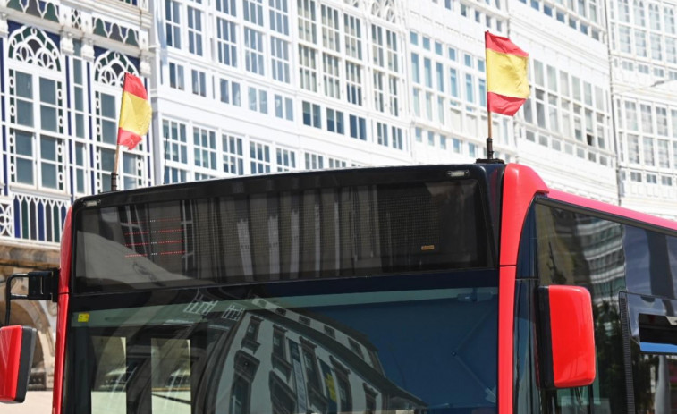 Los buses urbanos de A Coruña apoyan a la selección española de fútbol