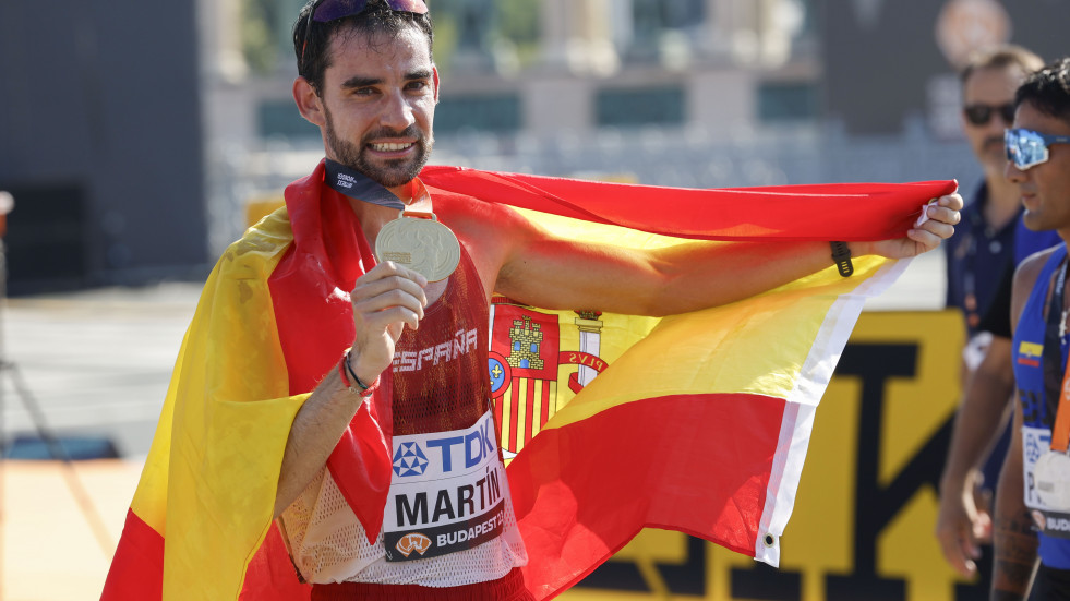 El español Álvaro Martín, campeón del mundo de 35 kilómetros marcha