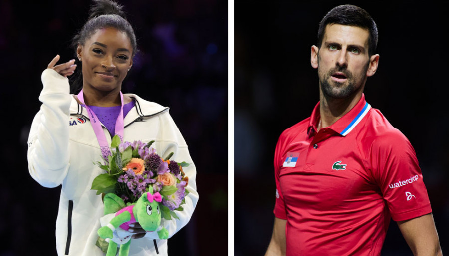 Simone Biles y Novak Djokovic, elegidos deportistas del año 2023