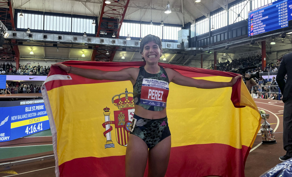 Marta Pérez, récord de España de la milla en los Millrose Games