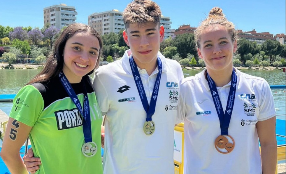 Paula Otero y Mateo García suman dos medallas para el CN Arteixo en Sevilla