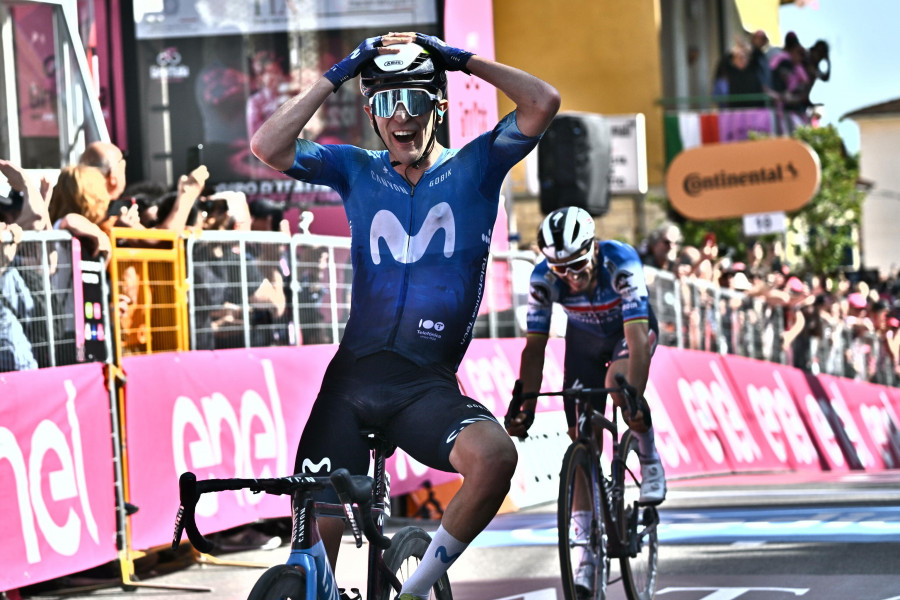 Pelayo Sánchez conquista la primera etapa española en el Giro
