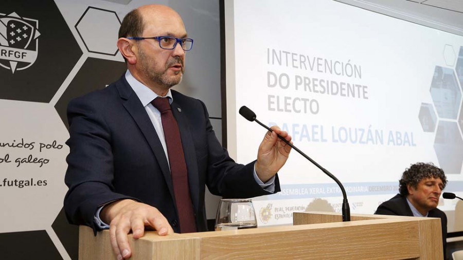 Rafael Louzán, presidente de forma provisional