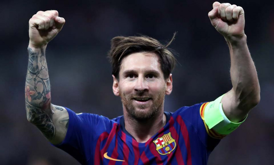 Messi, Quini y César, podio de honor