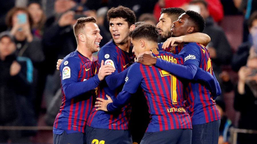 Messi decide en la primera gran noche  de Dembélé