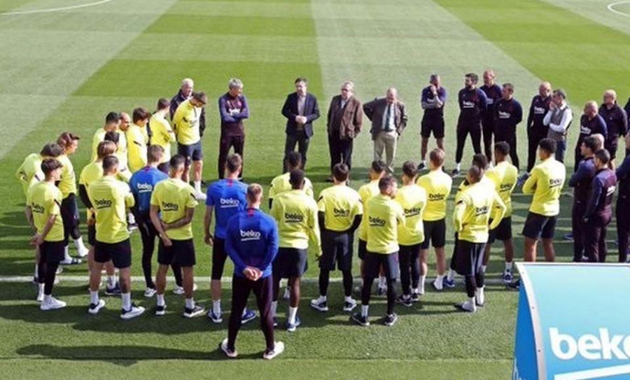 El Barça suspende  los entrenamientos hasta nueva orden