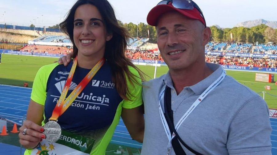 Carmen y Mauro, en el podio