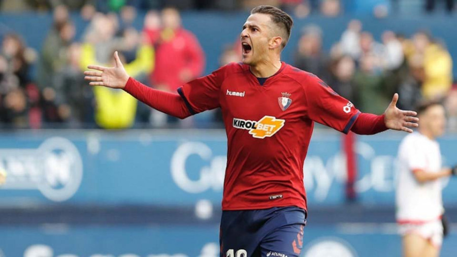 Osasuna, sin su máximo goleador ante el Tenerife