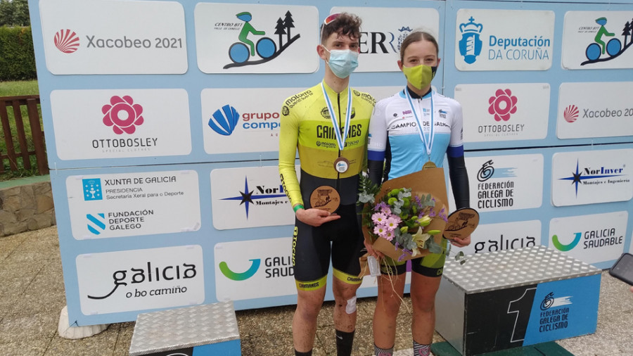 Dani López, plata, y María Filgueiras, oro cadete, en Ferrol