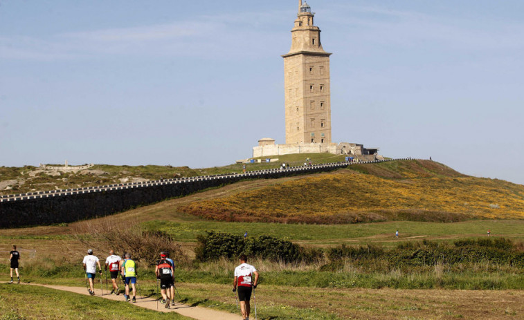 A Torre, marco incomparable para el Campeonato Gallego de marcha nórdica