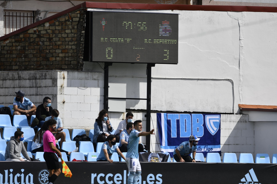 El Celta B llora la derrota ante el Deportivo en Barreiro