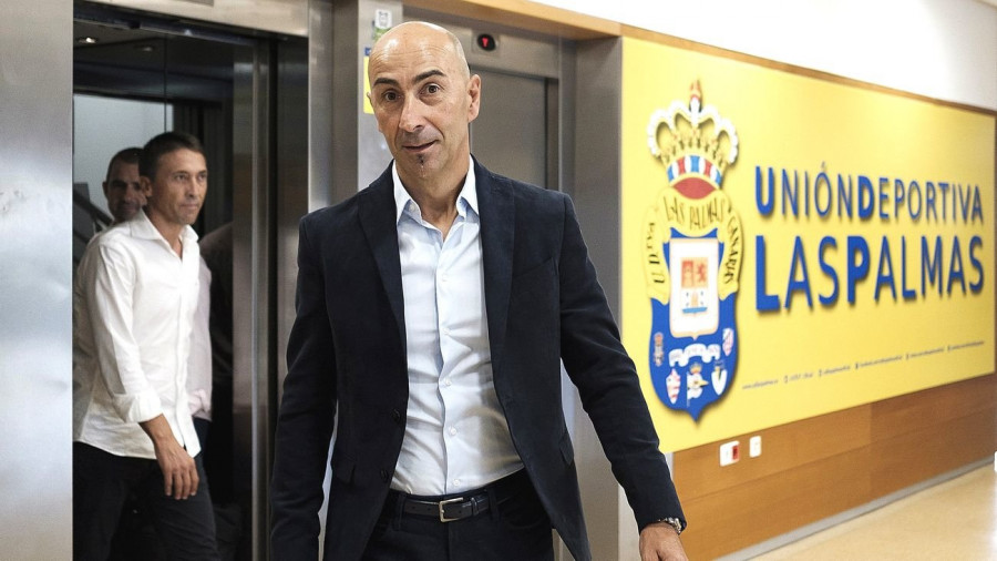 Primer entrenamiento de Ayestarán al frente de la UD Las Palmas