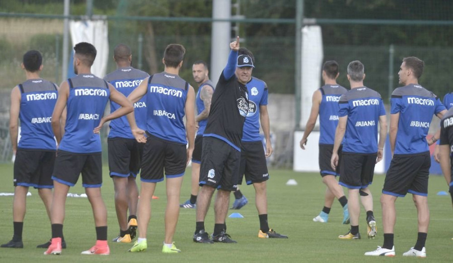 El Depor se entrena sin Andone