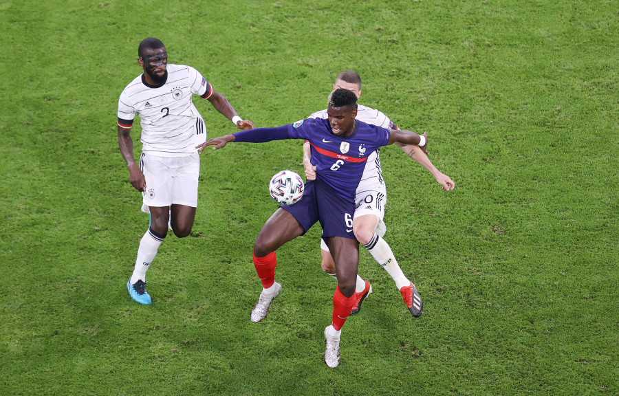 El alemán Rüdiger lamenta su "desafortunado" mordisco a Paul Pogba en el Alemania-Francia