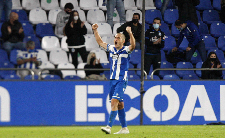 Álex Bergantiños, en el Olimpo blanquiazul