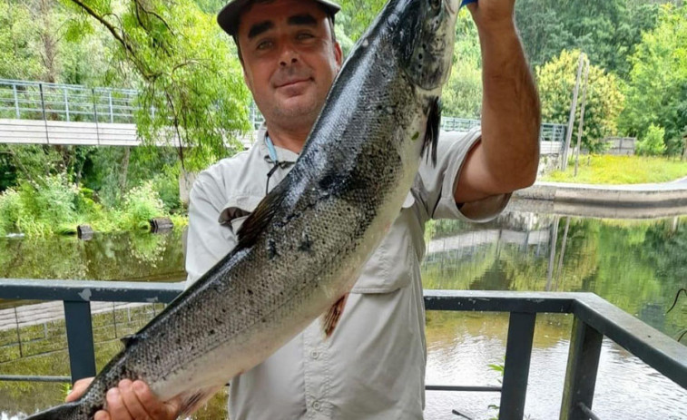 Capturado el primer salmón en el Mandeo