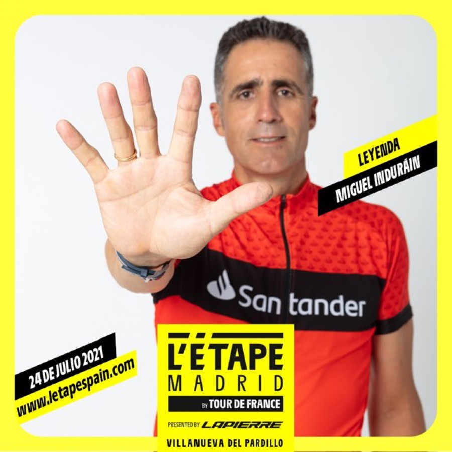 Indurain disputará L'Etape Madrid el 24 de julio en Villanueva del Pardillo