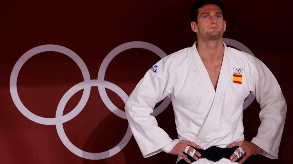 La amarga caída del favorito del judo español Sherazadishvili: 