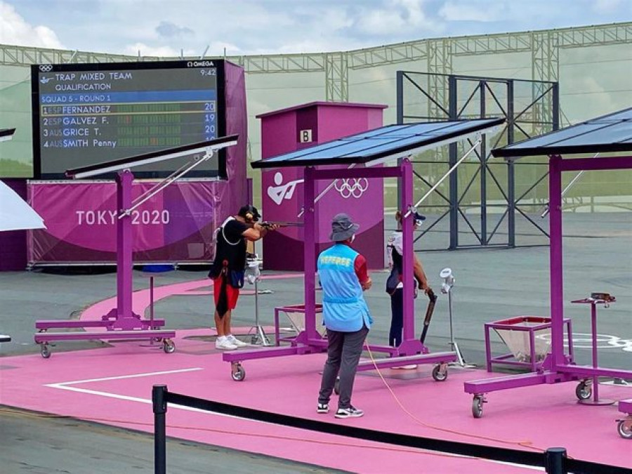 Alberto Fernández y Fátima Gálvez aseguran medalla en Foso con la final de equipo mixto