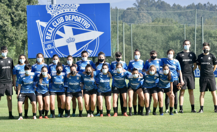 Primera sesión del Deportivo Abanca B de Kevin Cabado