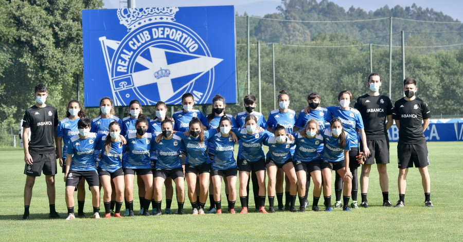 Primera sesión del Deportivo Abanca B de Kevin Cabado