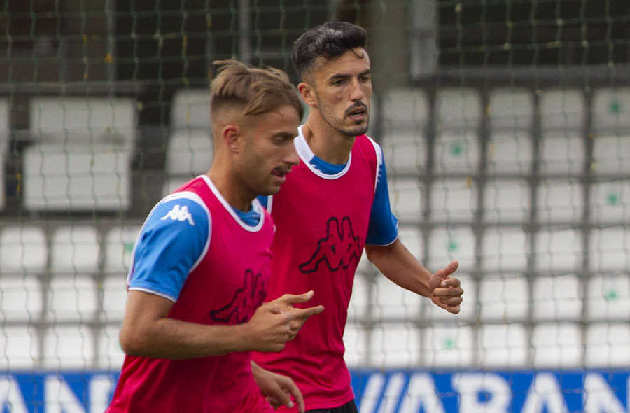 Yago Gandoy y Noel, sendos sustos en  el entrenamiento