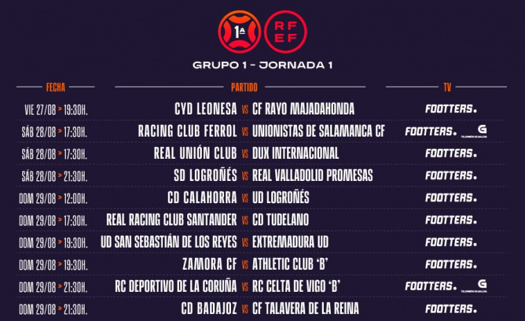El Depor inicia la liga el domingo 29 a las 21:30 Recibirá al filial del Celta en Riazor