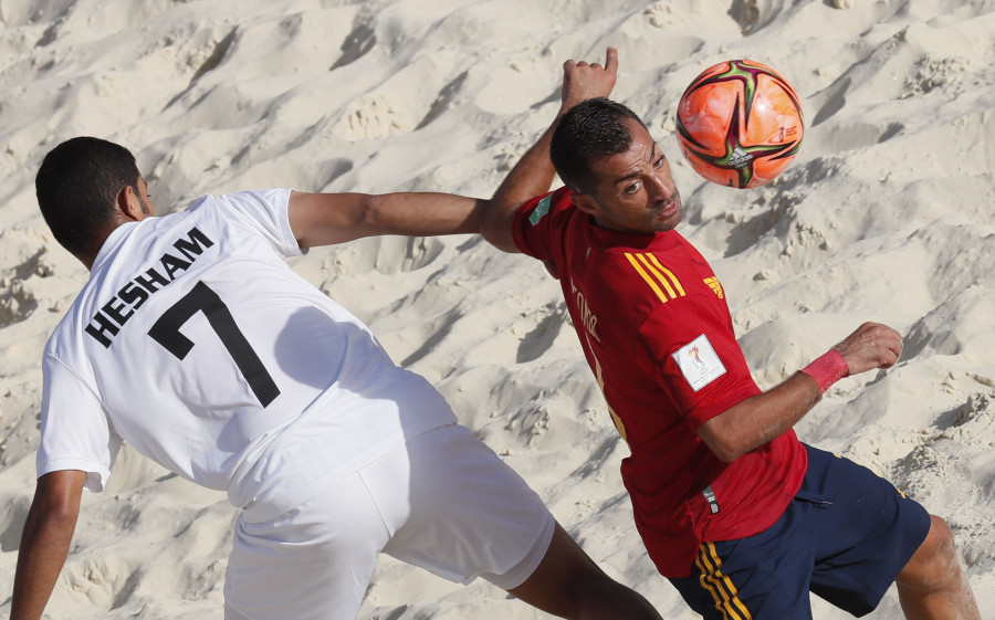 España se mete en los cuartos de final del Mundial de fútbol playa