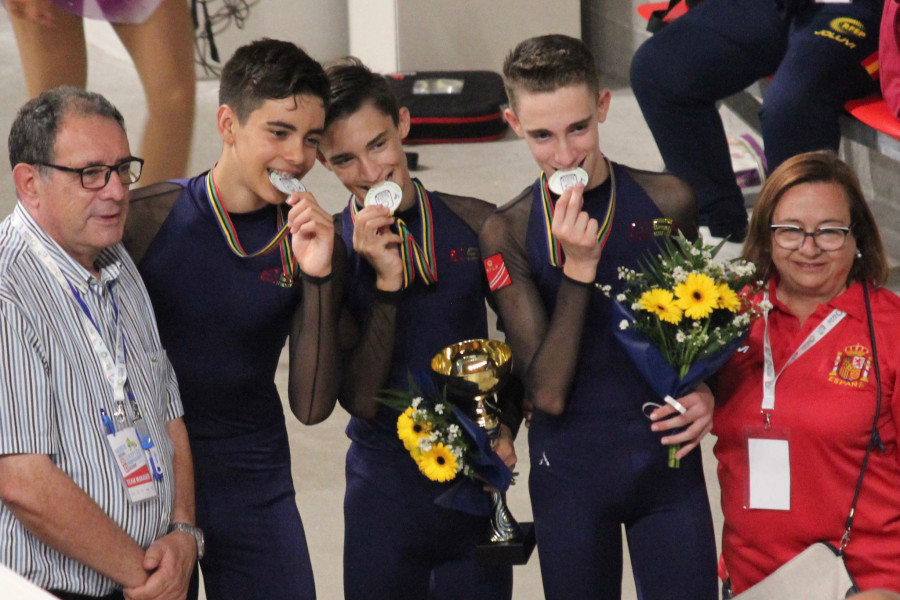 Unai Cereijo, subcampeón de Europa cadete de patinaje artístico