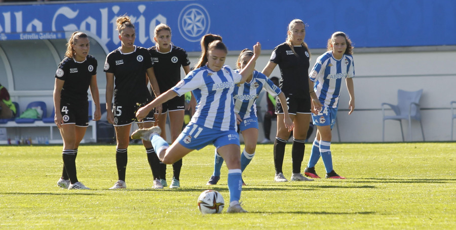 El Deportivo Abanca saca provecho del balón parado