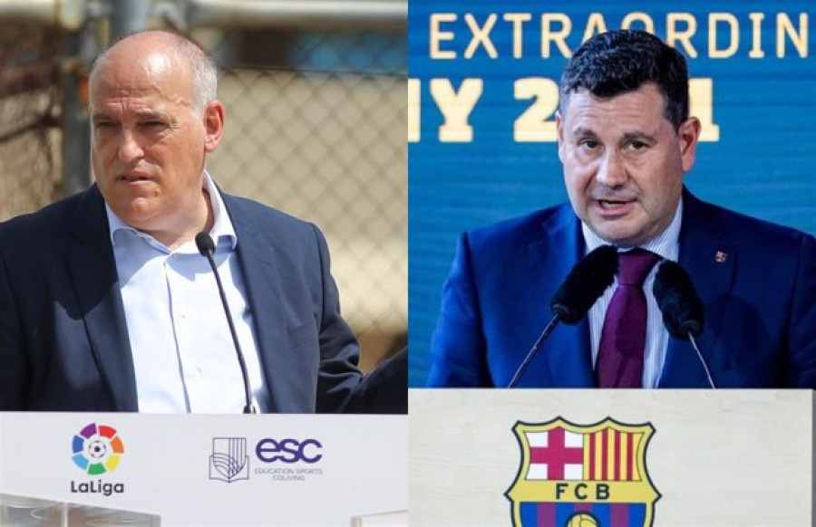 Tebas pide a Romeu que deje de construir "relatos manipulados" sobre la situación del FC Barcelona