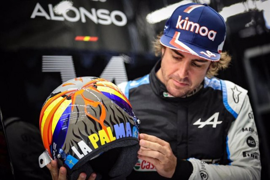 Fernando Alonso lucirá un casco en homenaje a La Palma