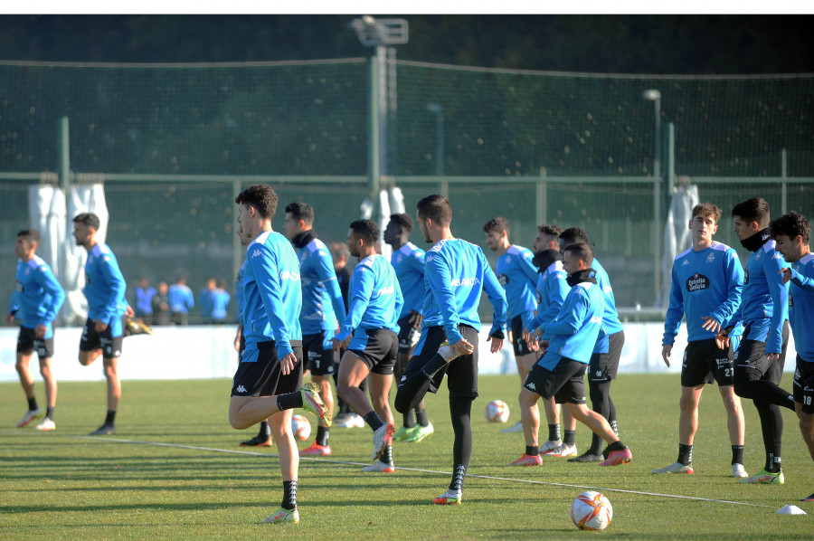 Iano Simao participó en el entrenamiento con el primer equipo del Depor