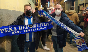 La afición del Depor en León, en imágenes