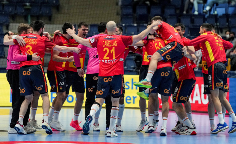La selección española de balonmano  nunca deja de competir