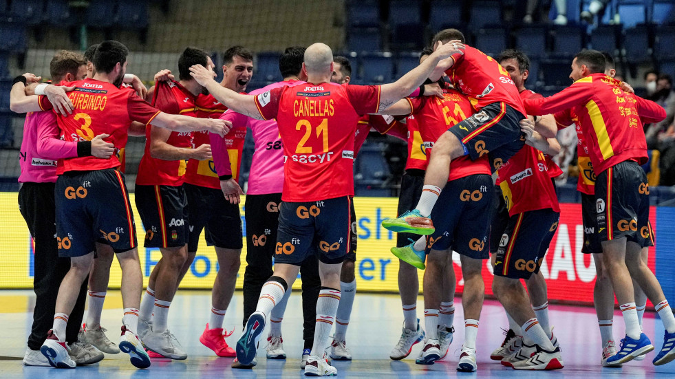La selección española de balonmano  nunca deja de competir