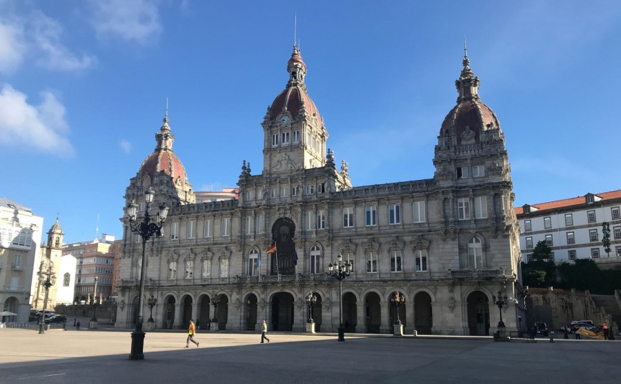 El Palacio Municipal de María Pita se teñirá de azul para apoyar al Deportivo