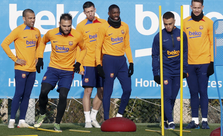 Dembélé se ejercitó con normalidad en el último entrenamiento