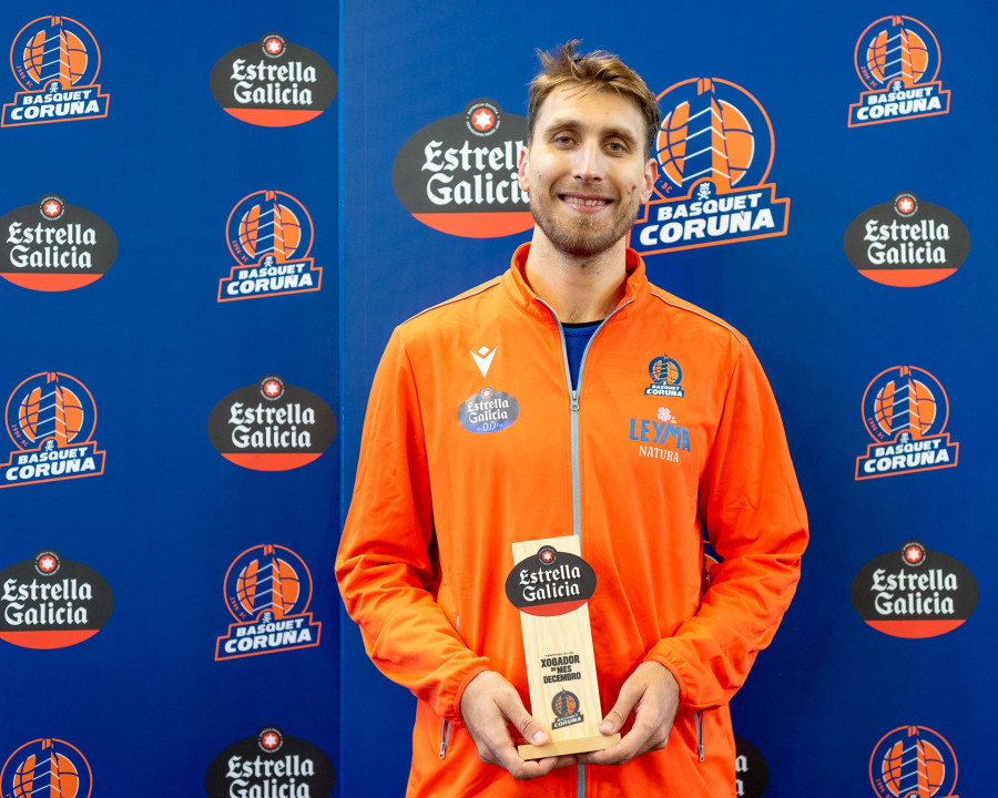 Javi Vega, mejor jugador del Básquet Coruña en diciembre