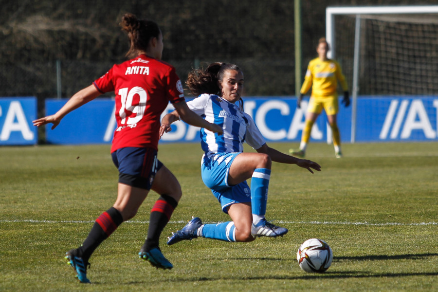 Osasuna pone fin a la imbatibilidad del Deportivo Abanca en liga en Abegondo (0-1)