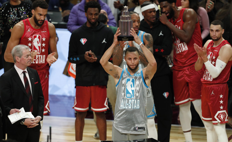 Stephen Curry se lleva el MVP del 'All Star' con victoria del equipo de LeBron James