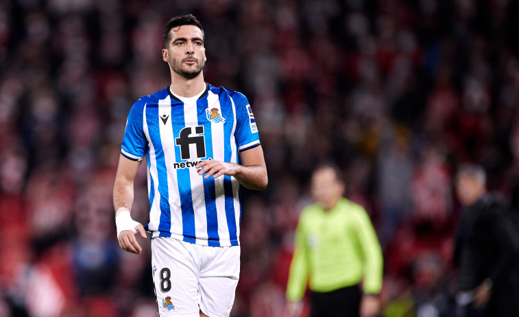 Mikel Merino sufrió una conmoción cerebral tras su choque con Vesga