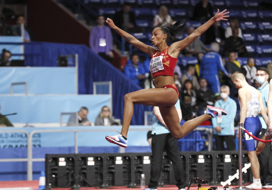 Ana Peleteiro acabó octava en la final de triple salto de pista cubierta en Belgrado