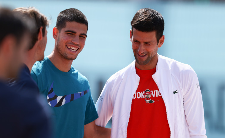 Carlos Alcaraz desata la locura en su entrenamiento con Djokovic