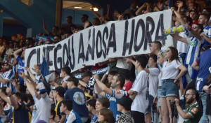 El momento  de la afición del Depor