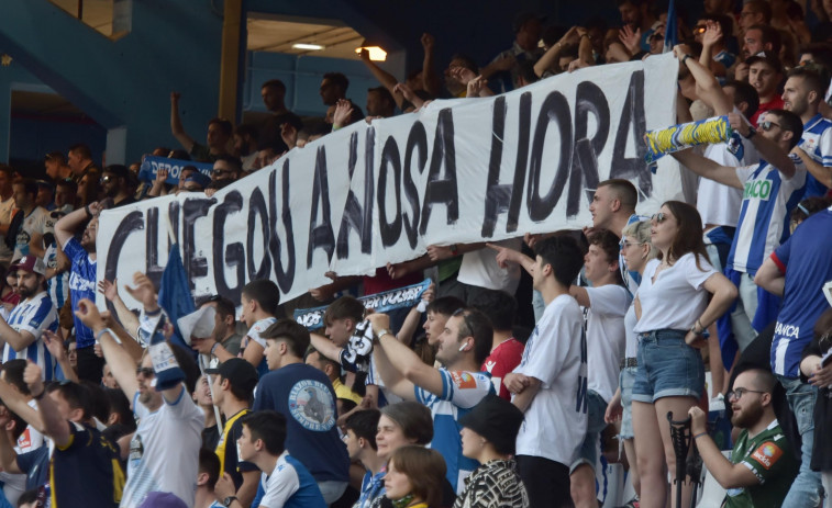 El momento  de la afición del Depor